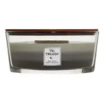 WoodWick Vonná svíčka loď Trilogy Warm Woods 453 g