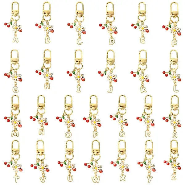 26Pcs Alloy Enamel Pendant Decorations
