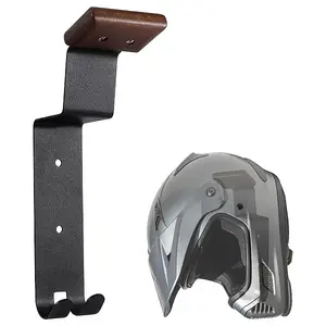 Wood & Carbon Alloy Motorcycle Helmet Rack