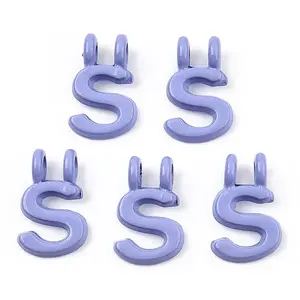 Rack Plating Spray Painted Alloy 2-Loop Link Pendants