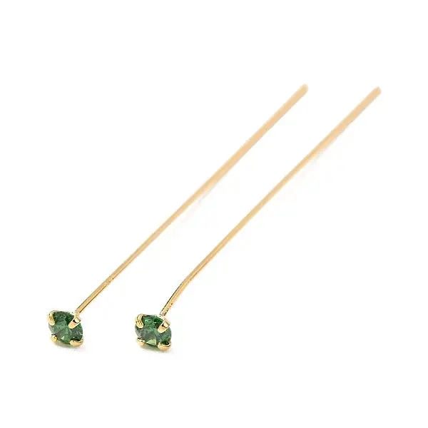 Brass Micro Pave Cubic Zirconia Stud Earring Findings