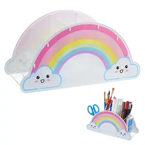 Rainbow Acrylic Pen Holder