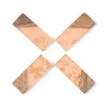 Transparent Resin & Walnut Wood Pendants