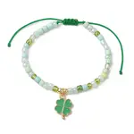 2Pcs Adjustable Nylon Cord Glass Seed Braided Bead Bracelets
