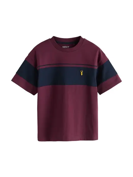Next Tričko  námornícka modrá / burgundská