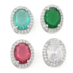 Brass Micro Pave Cubic Zirconia Slide Charms