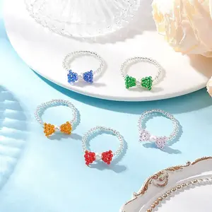 Glass Bead Finger Rings