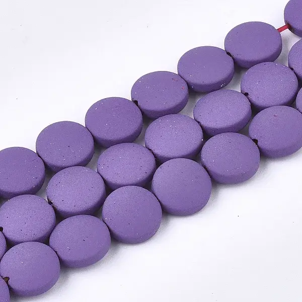 Spray Painted Non-magnetic Synthetic Hematite Beads Strands