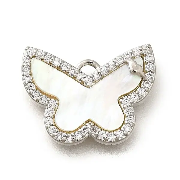 Brass Micro Pave Cubic Zirconia Pendants