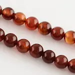 Natural Agate Round Bead Strands