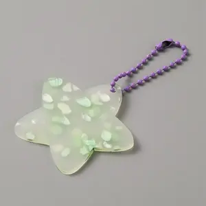 Translucent Acrylic Disc Pendant Keychain