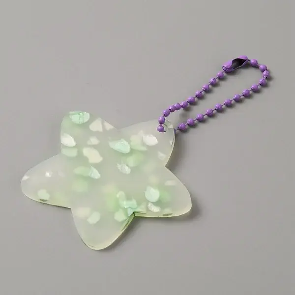 Translucent Acrylic Disc Pendant Keychain