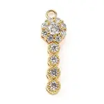 Brass Micro Pave Cubic Zirconia Pendants