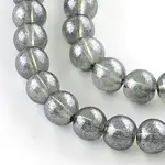 Transparent Spray Painted Glass Bead Strands