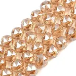 Transparent Electroplate Glass Beads Strands