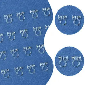 24Pcs Plastic Clip-on Earring Findings