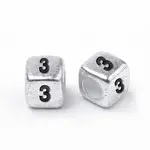 Antique Silver Plated Acrylic Beads