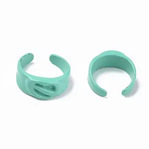 Spray Painted Alloy Cuff Rings