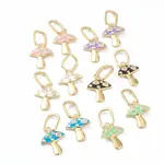 Brass Micro Pave Clear Cubic Zirconia Huggie Hoop Earrings
