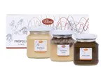 Dárková sada medů - propolis, rakytník a kakaové boby