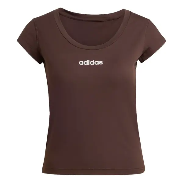 ADIDAS PERFORMANCE Funkčné tričko 'Hyperglam'  gaštanová / biela