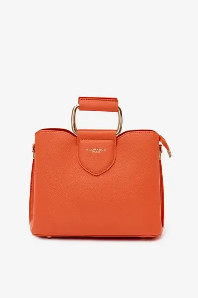 Flora&amp;Co malá eco kožená kabelka oranžová