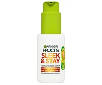 Bezoplachové sérum pro uhlazení a lesk suchých a krepatých vlasů Garnier Fructis Sleek  a  Stay Heat-Activated Serum - 50 ml + dárek zdarma