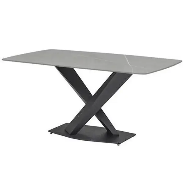 P & B JÍDELNÍ STŮL, šedá, černá, 180/90/75 cm