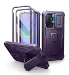 Dexnor 360 Kickstand Camprotector obal Samsung Galaxy A36, fialový