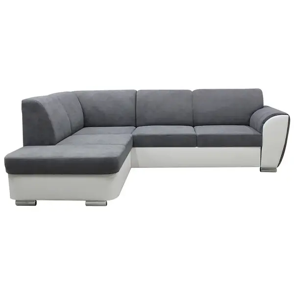 MID.YOU ROHOVÁ SEDAČKA, textil, šedá, bílá