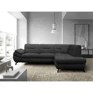 MID.YOU ROHOVÁ SEDAČKA, textil, tmavě šedá