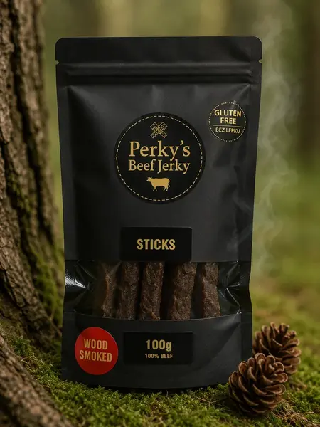 Perky´s jerky mäsové tyčinky sticks (wood smoked) 100 g