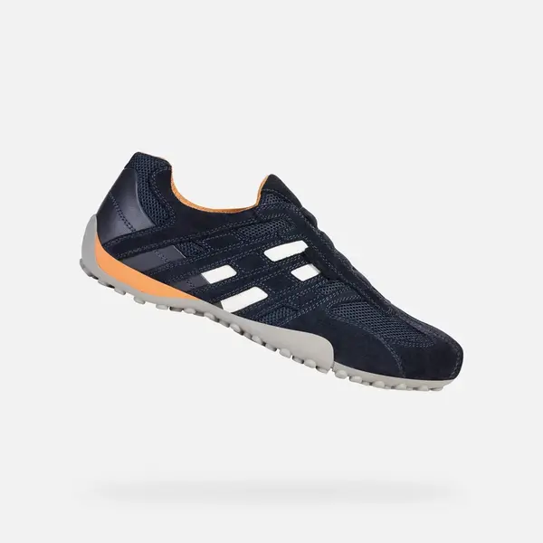 Dark Blue Men's Geox Snake Sneakers - Mens