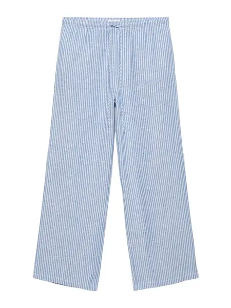 Pull&Bear Nohavice  svetlomodrá / biela