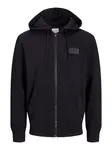 JACK & JONES Tepláková bunda  čierna