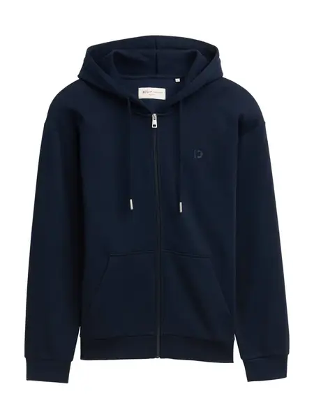 TOM TAILOR DENIM Tepláková bunda  námornícka modrá