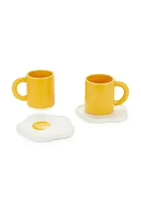Sada hrnků s podšálky Balvi 7,2 x 10,5 x 9,8 cm 2-pack