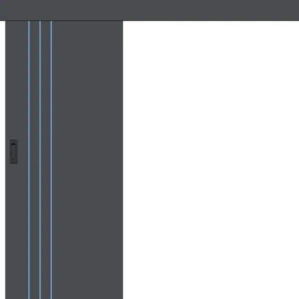 Posuvné dveře na stěnu Intersie Lux Modrá