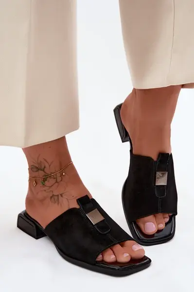 Elegantné dámske kožené semišové sandále D&A