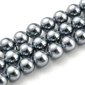 Electroplated Shell Pearl Beads Strands