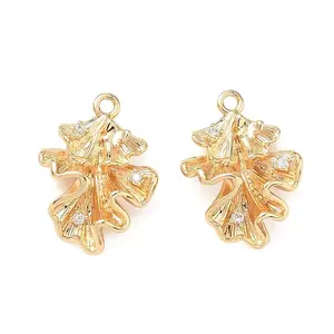 Brass Micro Pave Clear Cubic Zirconia Pendants