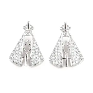 Religion Brass Micro Pave Clear Cubic Zirconia Pendants