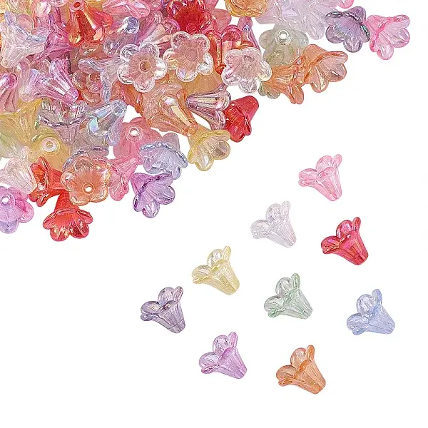 Plated AB Acrylic Beads Cap