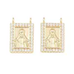Religion Brass Micro Pave Clear Cubic Zirconia Pendants