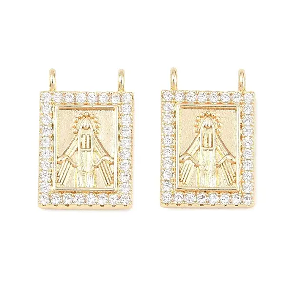 Religion Brass Micro Pave Clear Cubic Zirconia Pendants