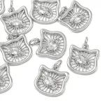SHEGRACE Brass Clear Cubic Zirconia Charms
