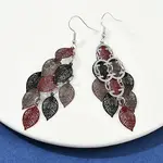 430 Stainless Steel Leaf Dangle Earrings