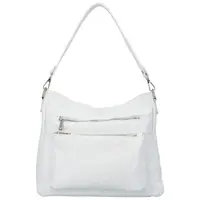 Dámská kožená kabelka přes rameno bílá - Delami Jody