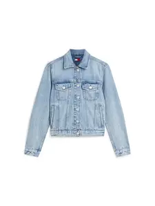 Tommy Jeans Prechodná bunda 'CLASSIC'  svetlomodrá