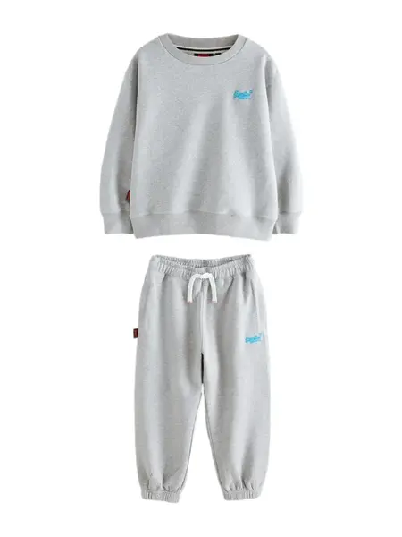 Superdry & Co Joggingová súprava  sivá melírovaná